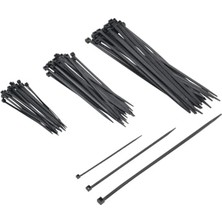 Aydogan's Plastik Kablo Bağı Cırt Kelepçe Set 100 mm - 150 mm - 250 mm x 2.5 mm Siyah (20 Şer Adet x 3) 60 Adet