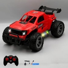 Aydogan's Oyuncak Uzaktan Kumandalı Araba Full Fonksiyon 3.7 Volt 500 Mah Şarjlı Işıklı Rc Off-Road Araba (Kırmızı)