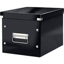 Aydogan's Click & Store Orta Boy Küp Saklama Kutusu 61090095, Siyah, Metal Kulplu, 260X240X260 mm