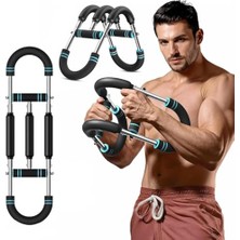 Aydogan's 2x Power (25-50) Ayarlanabilir Çift Metal Yaylı Göğüs & Kol Full Body Egzersiz Aleti Fitness Bar