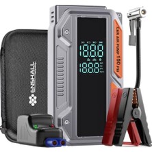 Aydogan's Enshall 10.000MAH Jump Starter Akü Takviyeli 1000A Tepe Akımlı Araç Lastik Şişirme Hava Kompresörü