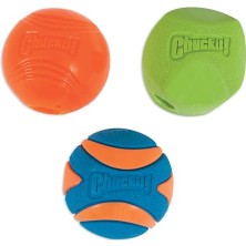 Aydogan's Chuckit! Fetch Medley 3'lü Köpek Oyun Topu Seti – Strato Ball, Ultra Squeaker ve Erratic Ball - (M)