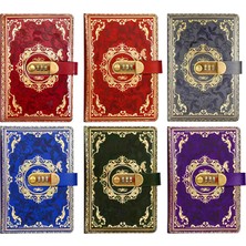 Wolawood Collector’s Edition Deri Kapaklı Şifreli Defter & Vıp Premium Kalite Vintage Tasarım, Özel Üretim Notebook \ Kilitli, Günlük, Anı, Hatıra Hediyelik Defter (1-Adet)