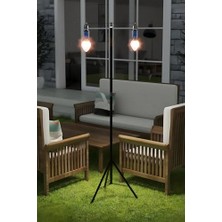 Aydogan's Kyrotech 2 Lambalı, Askılı, 3 Modlu, Şarjlı, LED Solar Güneş Enerjili, 2 mt Metal Standlı, Su Geçirmez, Kitap Okuma Işığı, Kamp, Avcılık, Balıkçılık, Garaj, Güverte, Balkon Dekorasyonu, (Damla)