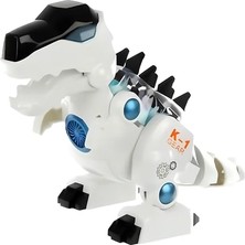 Aydogan's Işıklı ve Müzikli Hareketli Oyuncak Robot Dinozor Mekanik Elektronik Yürüyen T-Rex Dinozor (Beyaz)