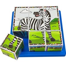 Aydogan's Safari Hayvanları 3D Puzzle - 9 Küp 6 Yapboz