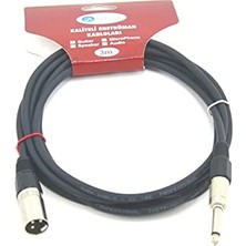 Aydogan's MAC3PXM Bk Audio Mono Erkek Kablo 3 Metre Yüksek Girişli Kablo Siyah
