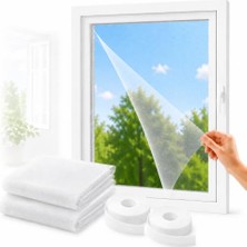 Aydogan's Sogud Kayra 2’li Set Pencere Sinekliği 130X150 cm - Yapışkanlı Cırtlı Sineklik Tülü - Yıkanabilir Tekrar Kullanılabilir Kesilebilir Sinek Perdesi - Geniş Pencere Için | Yıkanabilir