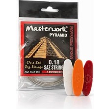 Aydogan's Masterwork Pyramid Profesyonel Saz Telleri, 0.18 Kısa Sap Tam Takım, 7 Tel Seti, Yüksek Kalite Çelik, 3 Adet Tezene Dahil