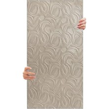 Aydogan's Tink 3D Kendinden Yapışkanlı Duvar Kağıdı Yeni Nesil Akustik Keçe Panel Modern Desen 52X98 cm (Açık Gri, 2 Adet 1 M²)