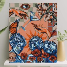 Aydogan's Sayılarla Boyama Tuval Seti Fırça Boya Dahil (Çıtalı) 40X50 cm - Rönesans