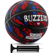 Aydogan's Telvesse TB-500 Buzzers Basketbol Topu Pompalı Grafiti Kauçuk Dayanıklı Deep Channel Kabartma 7 No