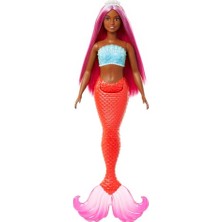 Aydogan's Barbie Dreamtopia Deniz Kızı Bebekler - Kırmızı Kuyruk Beyaz Taç | Kafa Bandı Aksesuarı, Kabuktan Esinlenen Korse ve Tropikal Kırmızı Kuyruklu Kıvrımlı Vücut Tipi