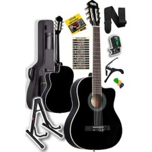 Aydogan's Midex MGX-100BK-ST Üst Seviye Klasik Gitar 4/4 Sap Ayarlı
