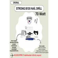 Moontime Alaçatı Strong B135 Yeni Elektrikli Freze Törpü Makinesi 40.000 Rpm 70 Watt