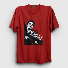 Presmono Unisex Kırmızı Rage Film Scarface T-Shirt