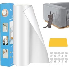 Aydogan's Kediler Için Çizilmeye Karşı Koruma, Kendinden Yapışkanlı Çizilmez Film, Şeffaf, 30 cm x 5 M, Çizilmeye Dayanıklı Tırmalama Matı, Çizilmeye Dayanıklı Koruyucu Film Koltuk, Bank, Duvar, Kapı ve