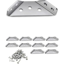Aydogan's Metal Köşe Bağlantı Aparatı, 10 Adet Mobilya Dolap Montaj Köşebent, Duvara Sabitleme Gönye, 65.5X30X27MM