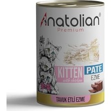 Aydogan's Anatolian Premium Kitten Chicken Pate Tavuklu Ezme Yavru Kedi Konservesi 400 gr x 6 Adet