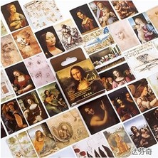 Aydogan's Alphonse Mucha Temalı 45 Adet Sticker Seti • Bullet Journal