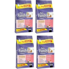 Aydogan's Pet's Family Kedi SI,1300 Gr, 4'lü Paket (Somonlu Kısır - Yetişkin)
