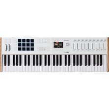 Aydogan's Arturia Keylab Mk3 61 | 61-Tuş Master Klavye, Beyaz | 61 Aftertouch, Yarı Ağırlıklı Tuş, Renkli Ekran 3,5, 9 Kodlayıcı, 9 Fader, 12 Rgb Pad, Usb-C ve Din Midi