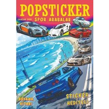 Aydogan's Spor Arabalar Boyama Kitabı Popsticker