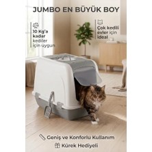Aydogan's Flex Jumbo Boy Kedi Tuvaleti, 46X66X52 Cm, Filtreli ve Kum Küreği Hediyeli - VN11102