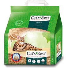 Aydogan's Cat's Best SENSITIVE,%100 Bitkisel Kedi Kumu, Sağlam Topaklanmış ve Antibakteriyel, Işlenmiş Aktif Ahşap Elyafından – Hassas Kediler Için Özel, 2,9 Kg/8 L
