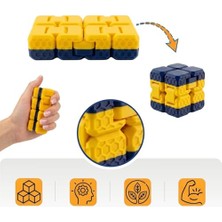Aydogan's Taraftar Rengini Seç Fidget Cube - ( Sarı - Lacivert ) - Dayanıklı Stres Küpü ve Konsantrasyon Aracı