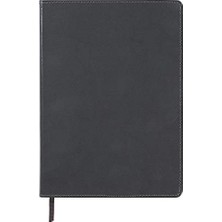 Aydogan's Büyük Kömür Grisi Deri Günlük Defteri, 192 Sayfa G x 10,25 cm U, 192 Sayfa | 192 Çizgili Sayfa, Şerit Kitap Ayracı, Yapıştırılmış Deri Kapak, Jumbo Boyutu, Geniş Yazı Alanı