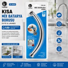 Shopwave Kuğu Evye - Lavabo Kısa Mix Batarya Borusu Krom Kaplama - Vakumlu - Süzgeçli Uç (5047)