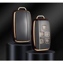 Aydogan's Autohan Keys Lüks Land Rover Range Rover Vouge Sport Uyumlu Siyah-Gold Nano Akıllı Anahtar Kılıfı, Premium Koruyucu Kılıf