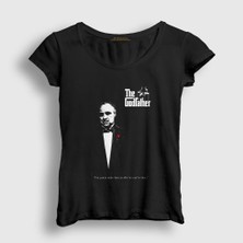 Presmono Kadın Siyah Offer Film Baba The Godfather T-Shirt