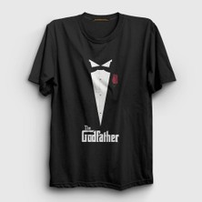 Presmono Unisex Siyah Tuxedo Film Baba The Godfather T-Shirt