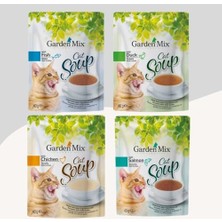Aydogan's 4 Farklı Aromalı Kedi Çorbası 4X40GR (Tavuk-Somon-Ördek-Balık)