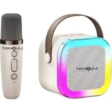 Aydogan's K12 Kablosuz Bluetooth Hoparlör Karaoke Mikrofon 5 Ses Efektli Rgb Hd Stereo ?es Usb/sd/fm