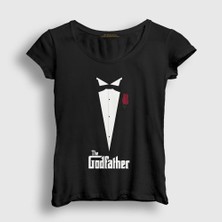 Presmono Kadın Siyah Tuxedo Film Baba The Godfather T-Shirt
