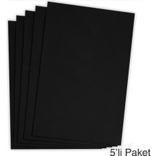 Aydogan's Siyah Renkli Mukavva 35X50 cm 5’li Paket - 1.0 mm Kalınlık - Sunum, Pano ve Maket Yapımı Için Sert ve Dayanıklı Karton