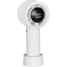 Aydogan's Cırak Turbo El Vantilatörü 100 Kademeli Ayarlı Güçlü Rüzgar Taşınabilir Fan LED Ekranlı Usb-C Şarjlı Sessiz Mini Vantilatör Masaüstü ve Elde Kullanım El Fanı Mini Vantilatör Mini Fan (Sarı)