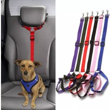Odea Tineke Köpek Emniyet Kemeri & Gezdirme Tasması Tüm Araba Koltuk Başlığına Uyumlu Araba Seyahat Kemeri (Kırmızı)