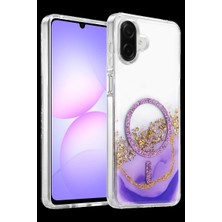 Royaleks Onegif Samsung Galaxy A07 4g Lotus Simli Magsafe Kapak - Mor