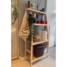 Moontime Alaçatı Banyo Dolabı Ahşap Banyo Düzenleyici Raf Çok Amaçlı Banyo Mutfak Rafı