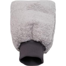 Odea Welsoft Oto Yıkama Eldiveni Astarlı Araç Temizleme Mikrofiber Araba Cila Eldiveni Gri