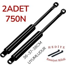 Moontime Alaçatı 2 Adet 750N Baza Amortisörü (Baza Pistonu) 2 Adet Emniyet Kilit