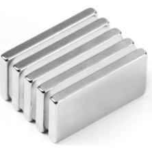 Moontime Alaçatı 5 Adet 20MM x 10MM x 2mm Köşeli Güçlü Neodyum Mıknatıs N35 Neo