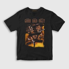 Presmono Unisex Çocuk Siyah Western Film The Good The Bad And The Ugly T-Shirt