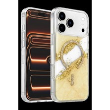 Royaleks Onegif Apple Iphone 17 Pro Lotus Simli Magsafe Kapak - Gümüş