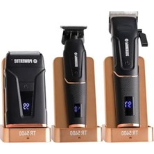Odea Powertec TR-5400 Saç & Sakal & Günlük Tıraş & Ense Çizim Profesyonel Berber Tıraş Makinesi 3'lü Set