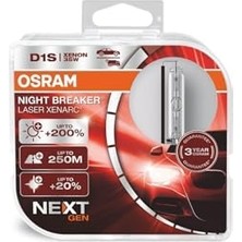 Odea Osram D1S Night Breaker Laser Next Gen XENARC%200 Fazla Işık (Takım - 2 Adet)